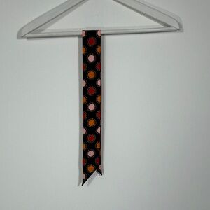 Bulgari Black and Pink Polka Dot Scarf